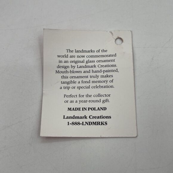 Landmark Creations Faneuil Hall Marketplace Boston Glass Ornament Hand Painted - Picture 9 of 13